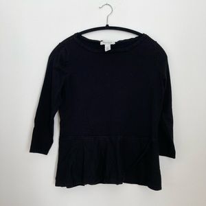 White House Black Market wrap around Style black sweater